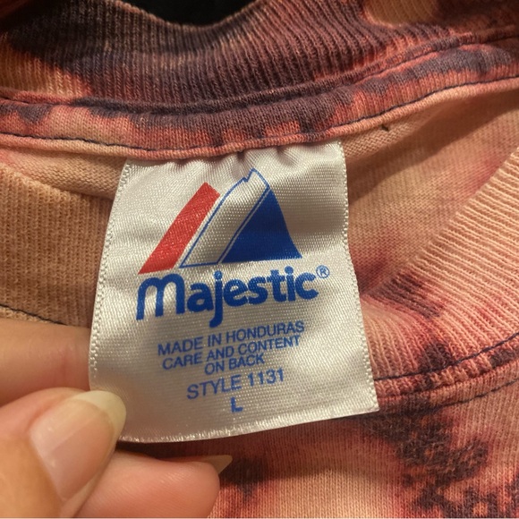 Red Sox Tie Dye Cropped T Shirt L Beckett - Picture 5 of 5